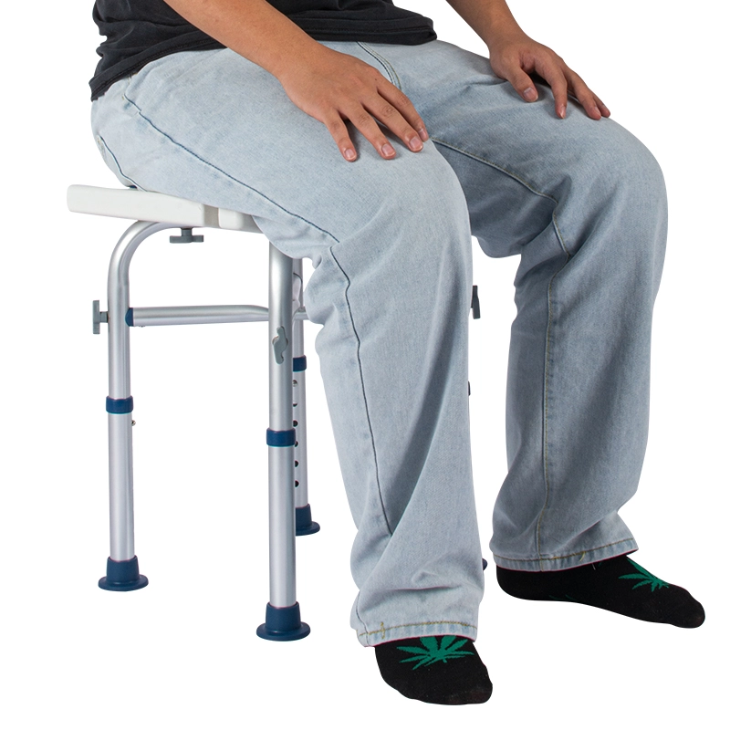 White Tool Free Assembly Shower Stool